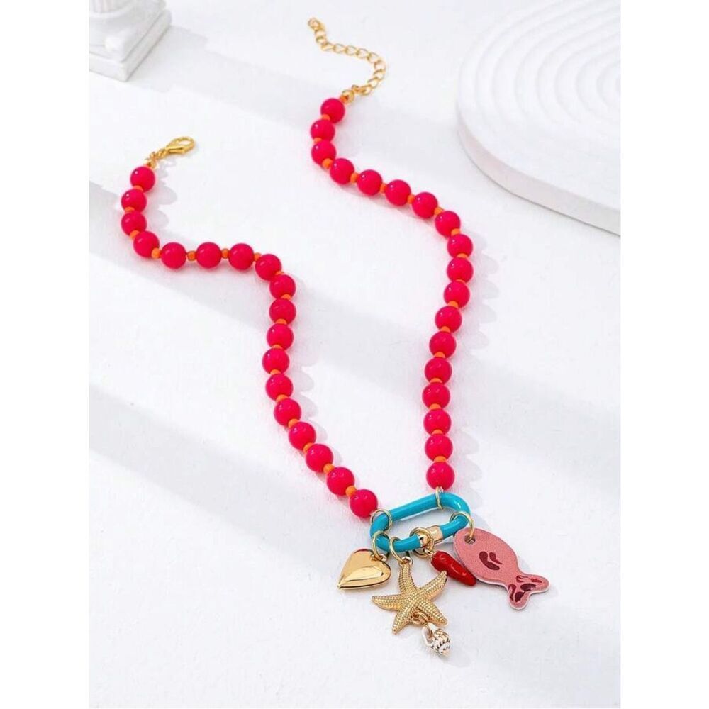 Beaded fishโnecklace N2092